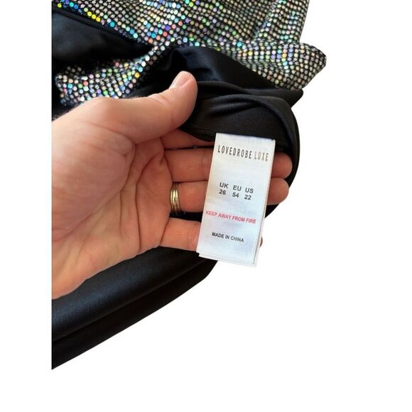 NEW Lovedrobe Luxe Mirror Disc Wrap MIDI Dress Multi Sequin size 22 Silver - Picture 10 of 11